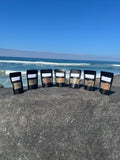 Founder’s Starter Bag Kit from Onyx & Jade Tea Company featuring seven original loose-leaf tea pouches and one 12 oz jar of Pure Honey displayed together.